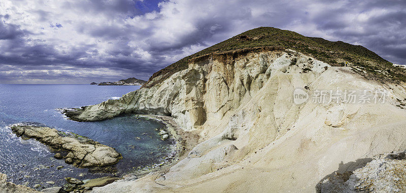 圣何塞和海岸风景在Cabo de Gata-Níjar自然保护区-西班牙